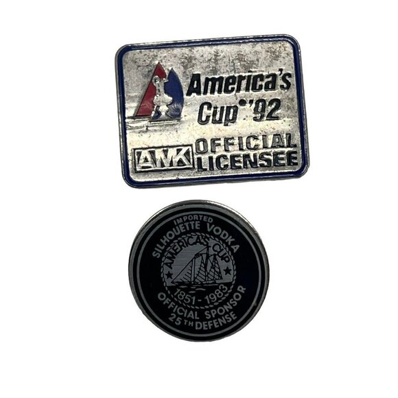 6 America's Cup Boating Pins Pinbacks 1992 1983 Vintage Lot - Picture 4 of 6